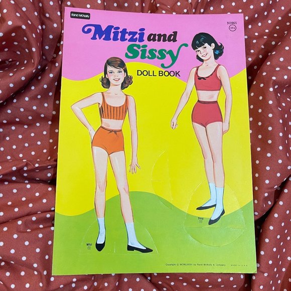 VINTAGE Mitzi and Sissy Paper Doll Book